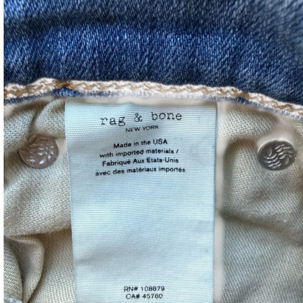 Rag & Bone Nina High Rise Ankle Skinny Jeans Button Fly Montana Wash Size 29 - Picture 7 of 8